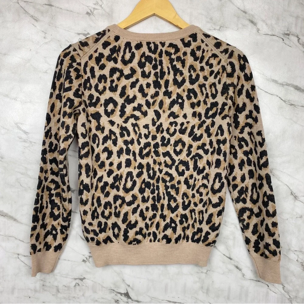 J. Crew Marino Wool Leopard Sweater 🌺 Excellent Condition
